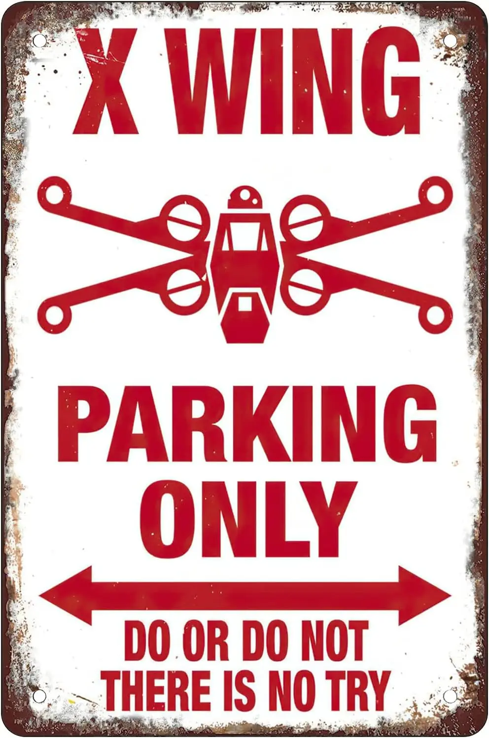 Retro Funny Metal Sheet Signs X wing parking, Wall Decoration, size:8 x 12