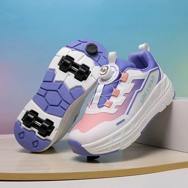 

Wheels Shoes Outdoor Skating Parkour 2 In 1 Detachable Wheels Roller Sneakers For Kids Boys Girls Adult Women Men Roller Skates