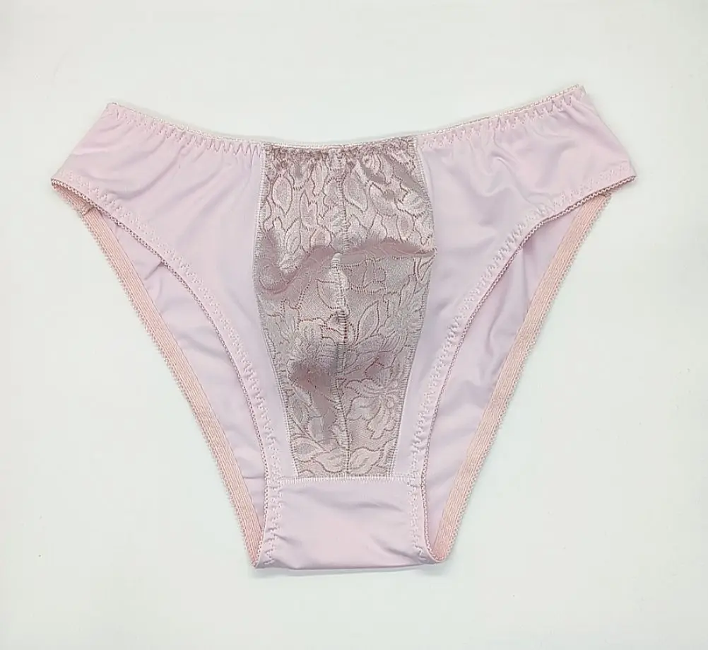 Purple Milk Fiber Cotton Man's Briefs Lace Front
