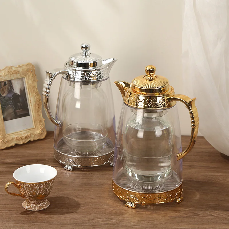 Arabian thermal insulation pot new spot household glass kettle Middle East light luxury portable press cold