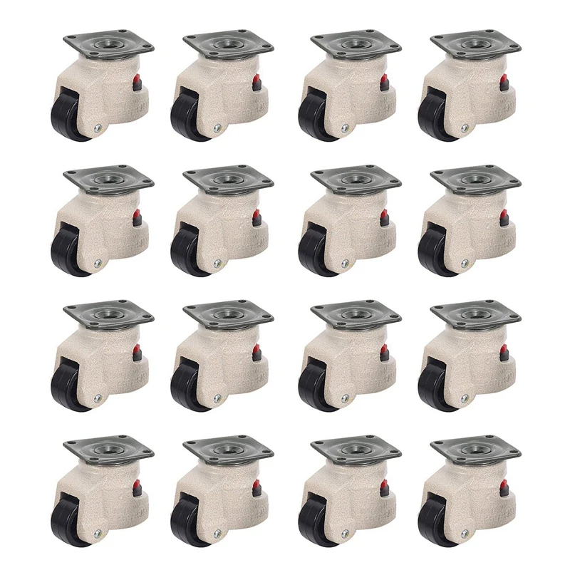 16 Pcs Retractable Leveling Casters Industrial Machine Swivel Caster Castor Wheel For Office Chair Trolley 220Lbs