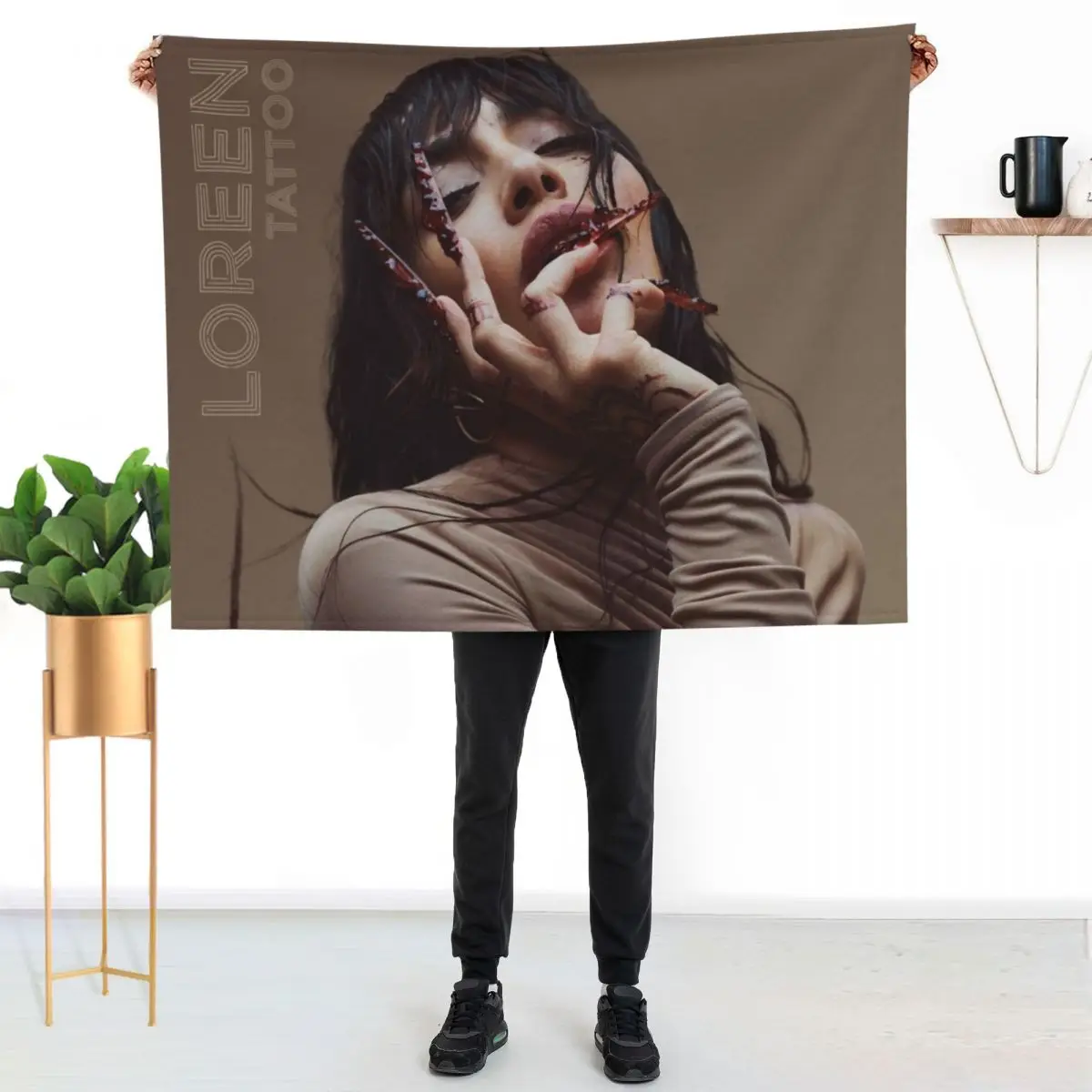 Loreen tattoo 2023 Classic T-Shir Throw Blanket Blankets For Bed Baby Decorative Sofa Hairy manga Blankets