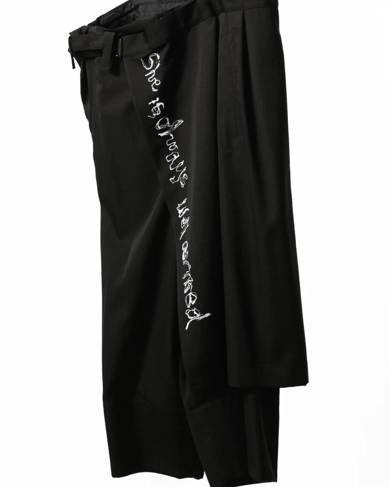 2026 New YamamotoStyle Pants Dark Casual Loose Eight-Length Pants Fashion Design Pants Men'S And Women'S Apron Casual Suit Pant