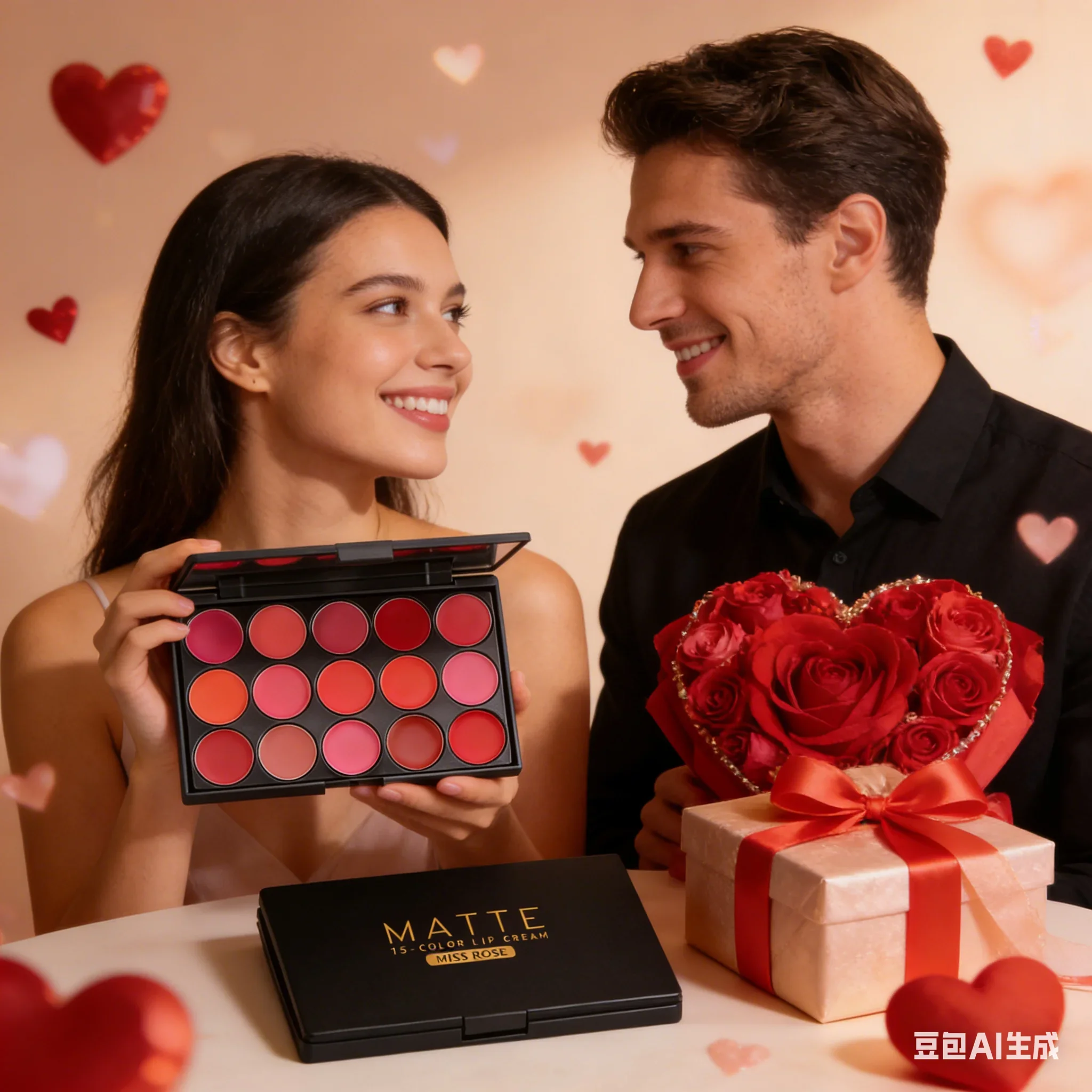 

Miss Rose Velvet Matte Lip Cream Palette 15 Colors Long-Lasting Moisturizing Smooth Soft Lips Perfect Lipstick Set