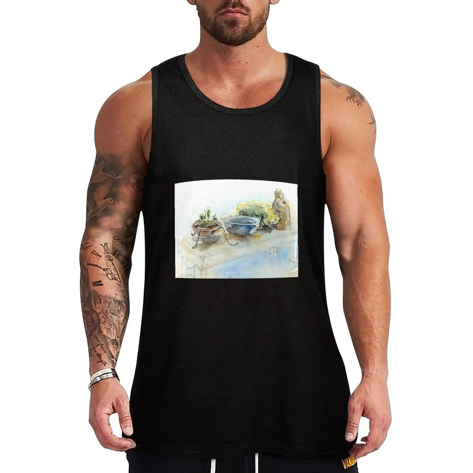 

Stil life on table Tank Top Men sleeveless tee t-shirt gym man gym Men's t-shirts T-shirt man
