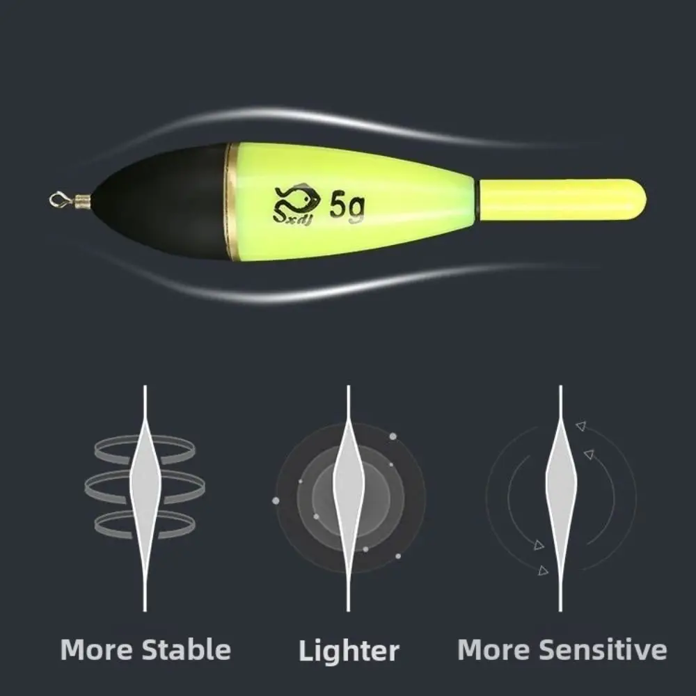 New Luminous Fishing Float ABS Sea Ocean Rock Fishing Fish Float Light Stick Striking Fishing Slippery Float Day and Night