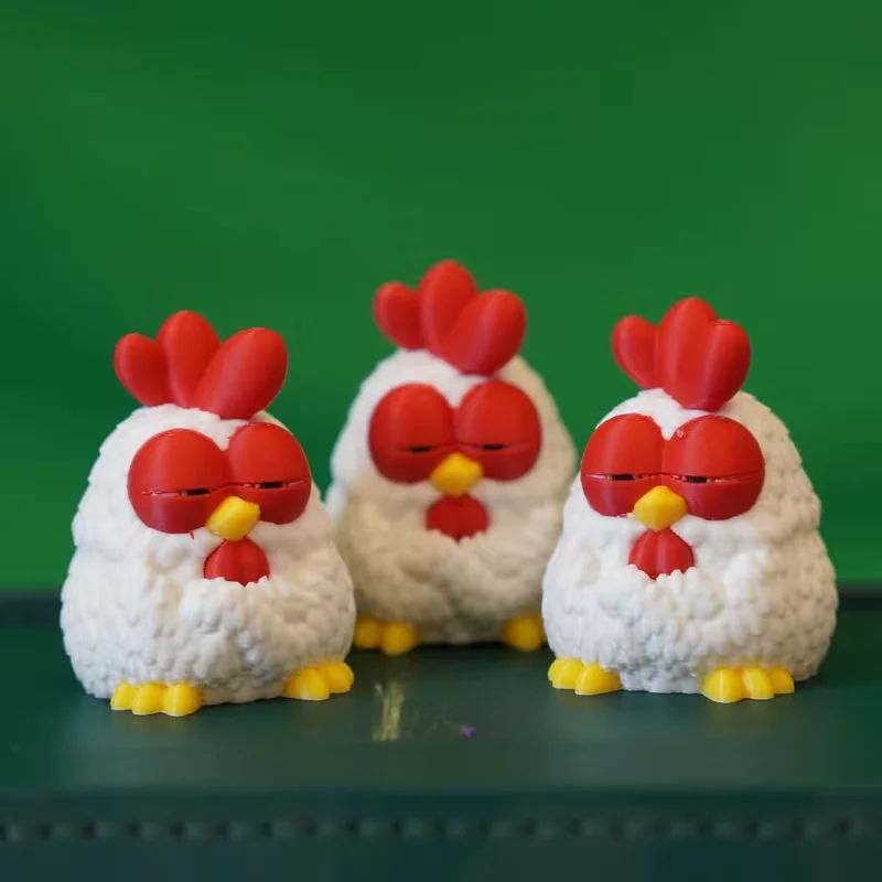 1/3 Pcs Model Creative Cute Desktop Ornament, Red Rooster - Perfect for Car Decorations, Home Decor, Party Gifts