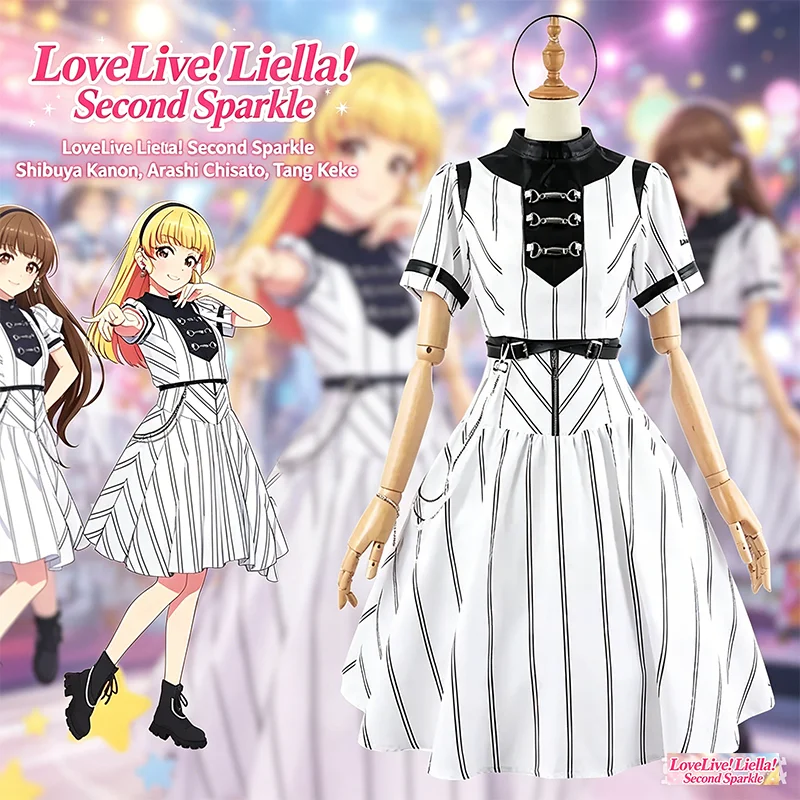 

COS-KiKi LoveLive Liella Second Sparkle Costume Anime Shibuya Kanon Arashi Chisato Tang Keke Game Suit Cosplay Uniform Dress
