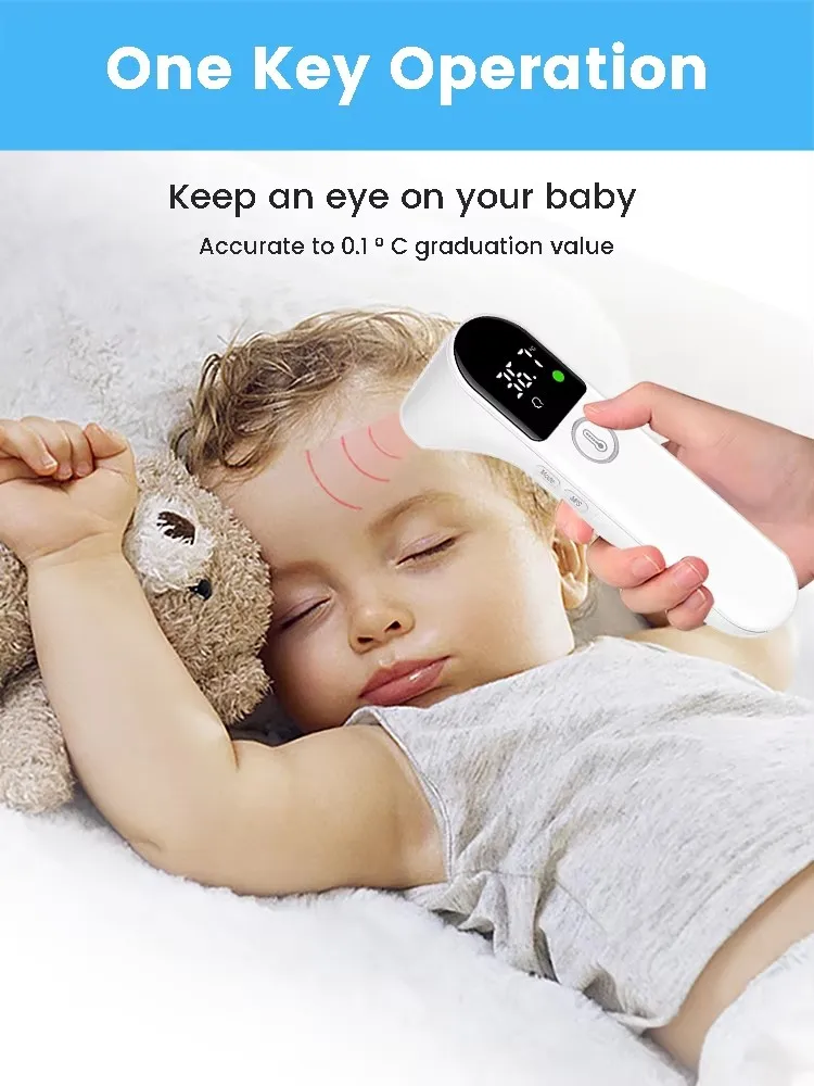 Forehead Ear Digital Thermometer Electronic Non Contact  LED Thermometer For Body Baby Adult Household Fever IR Termometro