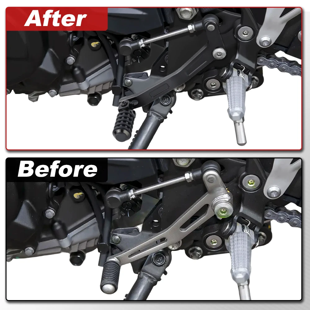 Motorcycle Gear Lever Adjustable Brake Pedal Shift Lever Ninja 400 / ABS Z400 Ninja 500 Z500 / SE 2024-2025 Fit For Kawasaki view 2