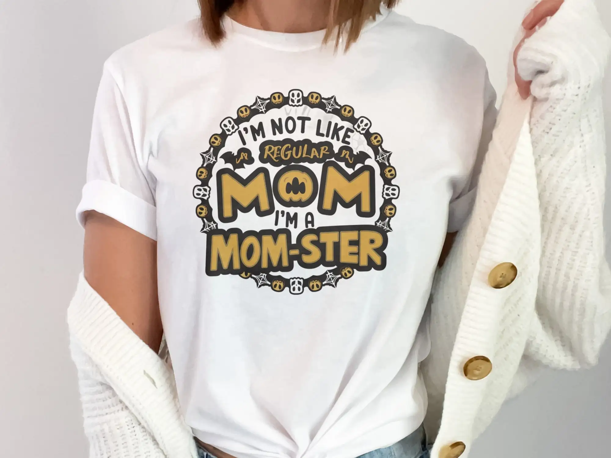 Momster T Shirt For Women Funny Mother'S Day Unique Mom Skull Cool Top