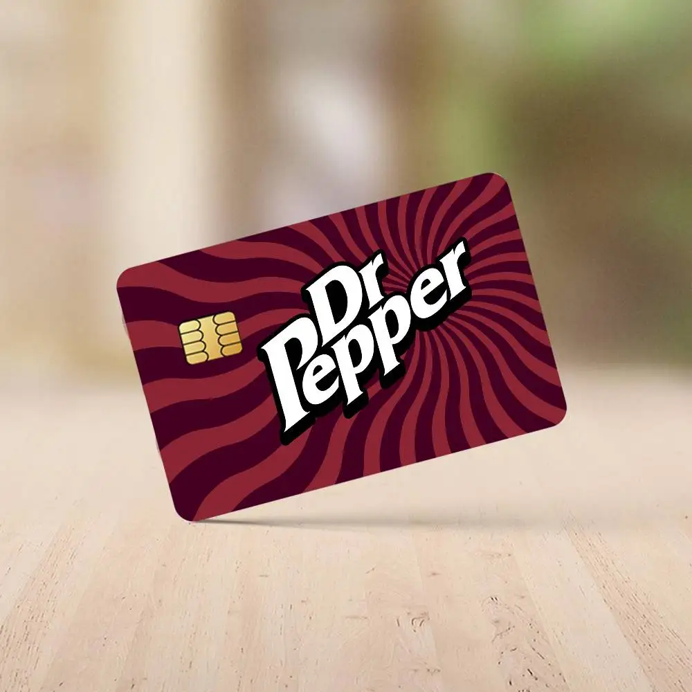 ملصقات بطاقات الائتمان D-Dr P-Pepper-s الأنيقة لحافلة البنك مترو 4 قطع غطاء فيلم هدية #5