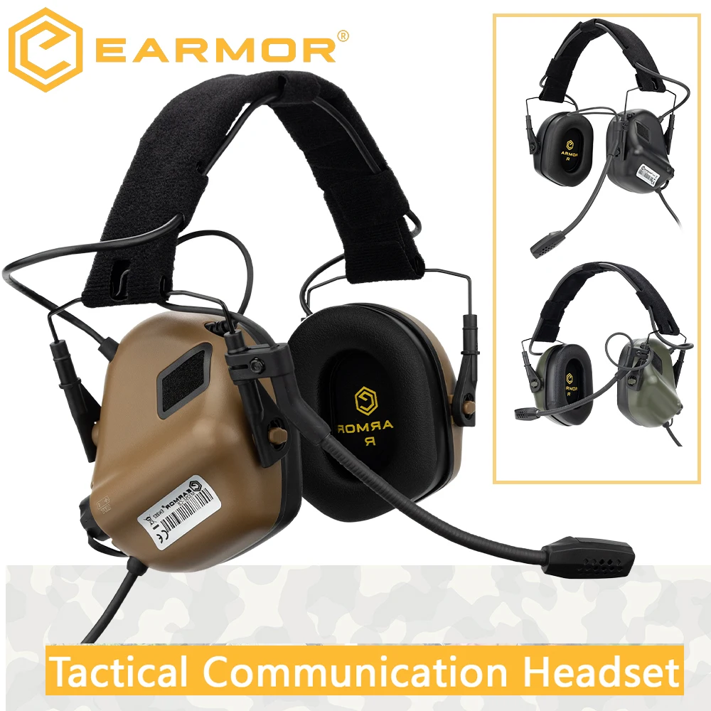

Наушники для тактической стрельбы EARMOR M32 SE, коммуникационная гарнитура для охоты, наушники с шумоподавлением, защитные наушники