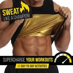Men Sweat Sauna Vest Waist Trainer Weight Loss Slimming Body Shaper Heat Trapping Tank Top Shapewear Corset Shirt Hot Fat Burner
