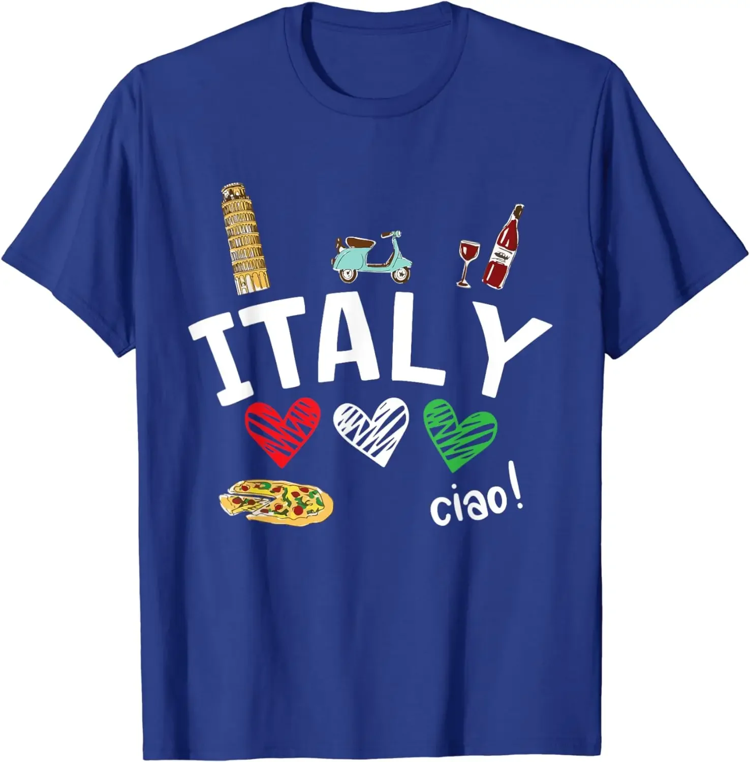 Love Italy and Everything Italian Culture Gift T-Shirt T-Shirt for Men Women Travel Holiday Short Sleeve Cotton