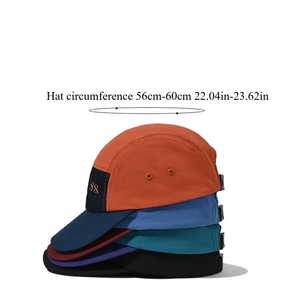 Unisex Color - blocked Five - panel Caps by Trendy Brand Quick - drying Waterproof Utility Japanese - style Brimmed Hats