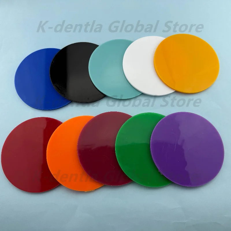 10Pcs/Box Dental Vacuum Sheet Color Sport Mouthguard Dental Splint Thermoforming Material Splint Sheet Soft 4mm Round D125/120mm