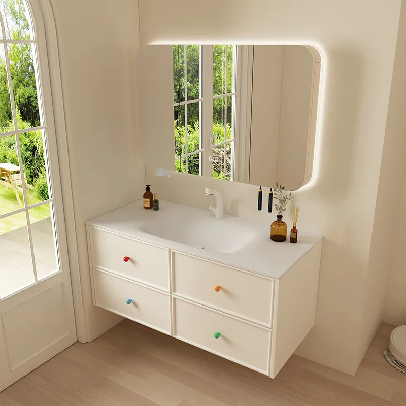 

Стойка для умывания, ванная комната, шкаф для ванной комнаты, комбинированная керамическая встроенная раковина, умывальник.