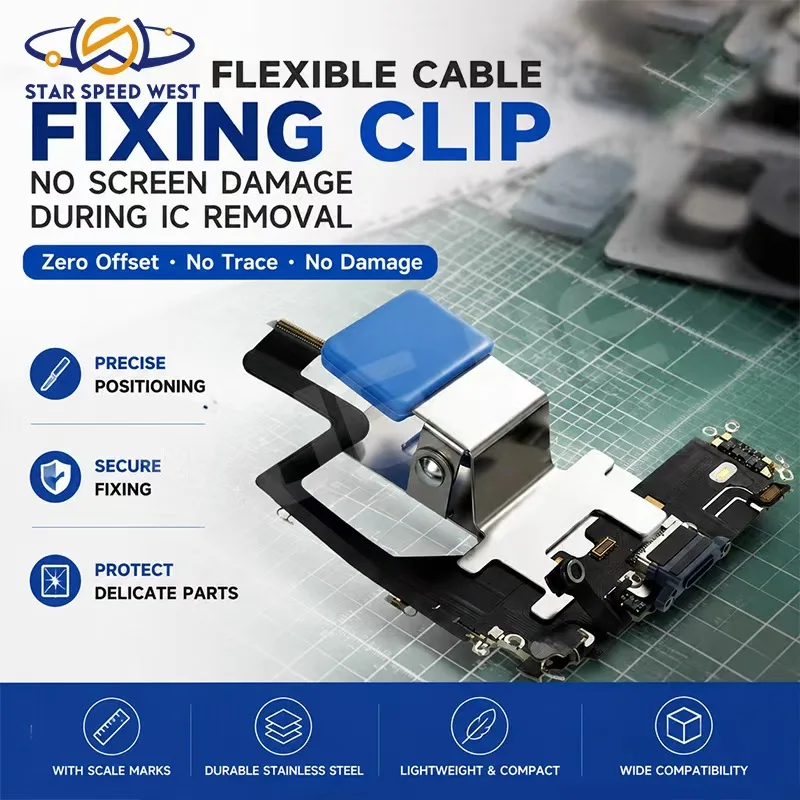 MR.Yang MZ-2 FPC Flex Cable Clamp Stainless Steel Positioning Fixture for Mobile Phone Motherboard LCD Screen Repair Tool