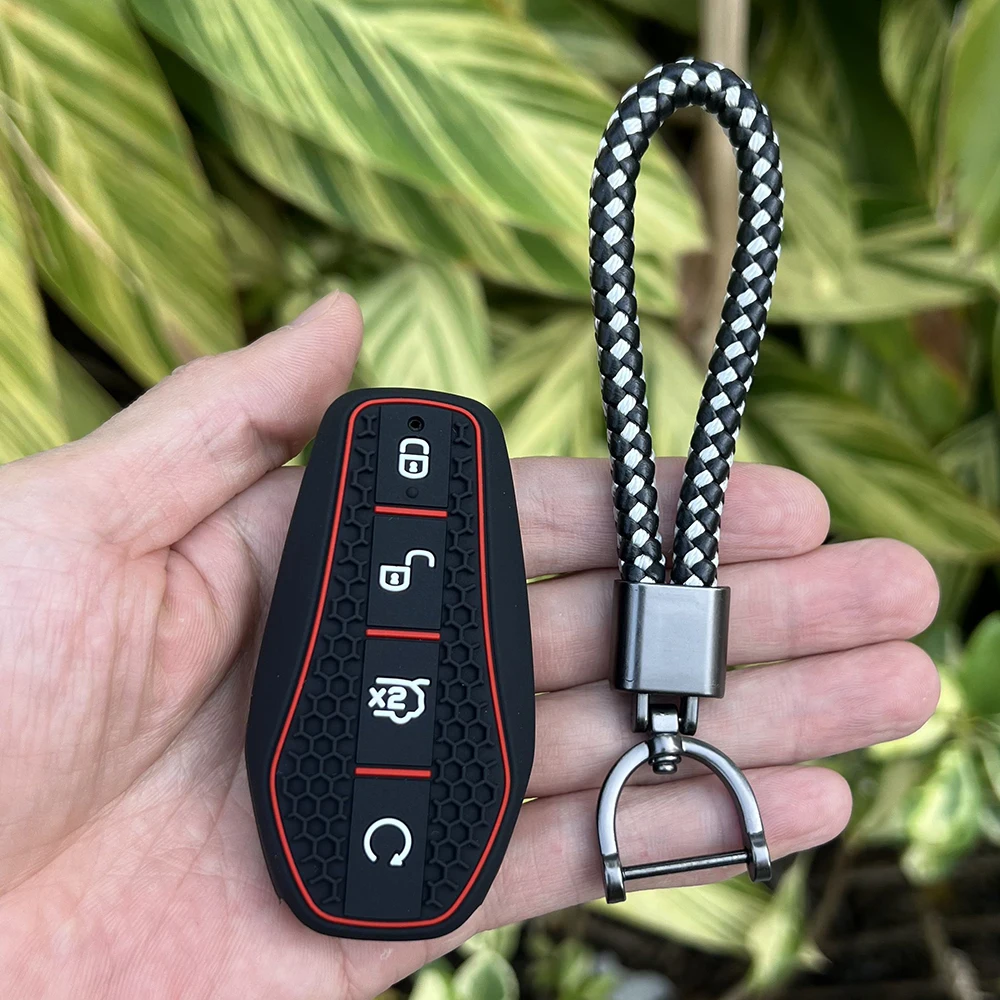 Key Case Cover for BYD Song Plus Atto 3 Han EV Tang DM Qin Seal Dolphin Silicone Remote Fob Holder Keychain Car Accessories