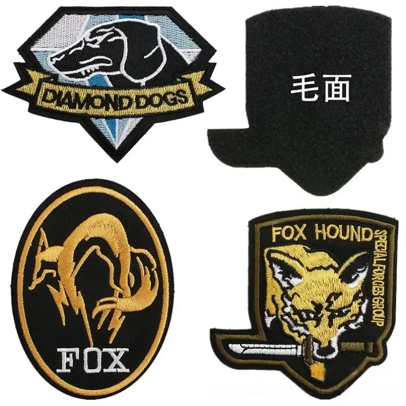 Juego de 1/10 Uds. De parche bordado con cabeza de Animal, insignia de moral con cabeza de Lobo, accesorios tácticos, brazalete, funda para mochila, pegatina