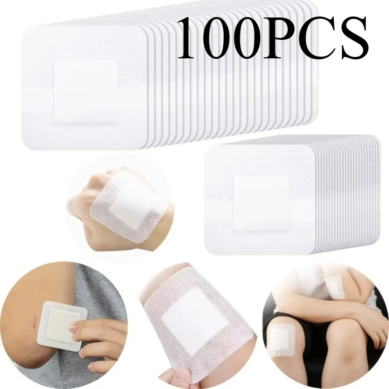 100PCS breathable patches, soft non-woven fabric, easy to replace, essential outdoor elastic band, light adhesion, soft skin