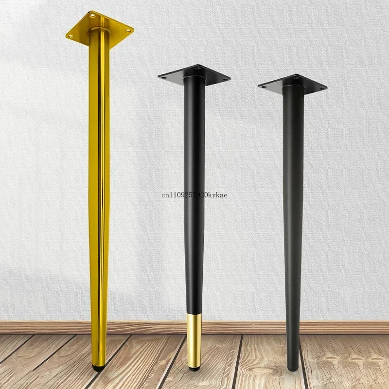 1 Piece Tapered Metal Furniture Legs Adjustable Feet for Chair Dressing Table High Table Dining Table with Leg Caps Included