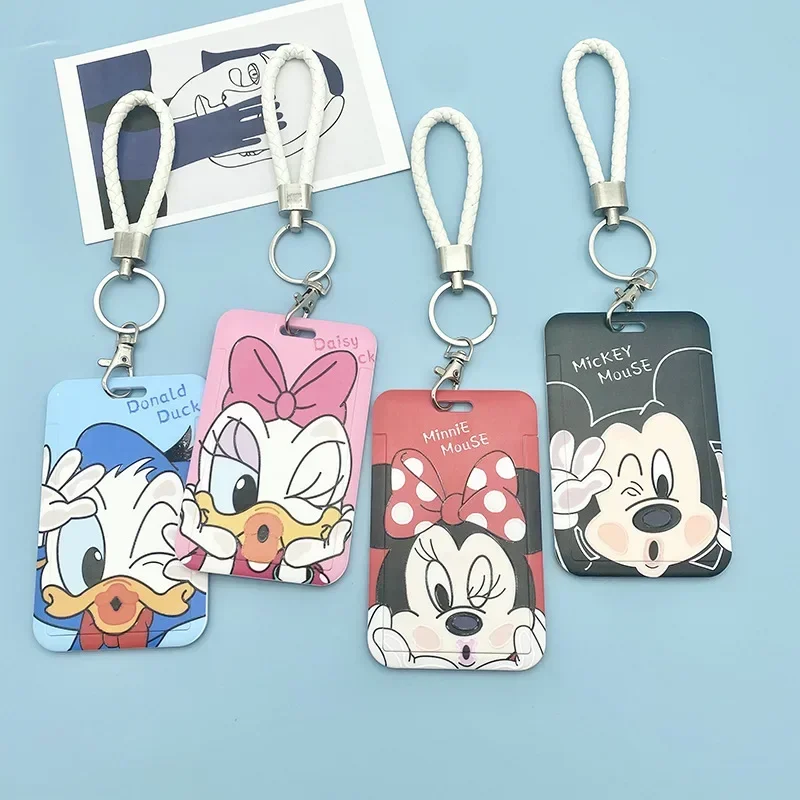 Disney Minnie Mouse Cartoon Couple Student ID Set Dinner Card Chest Card Set Subway Access Card Holder