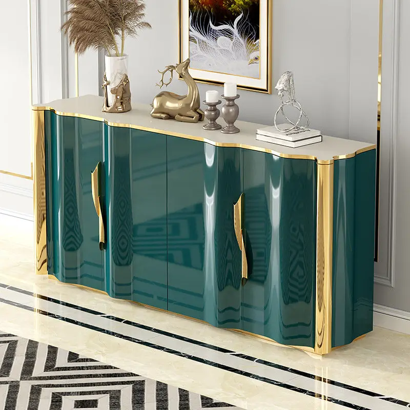 Dustproof Luxury Living Room Cabinets Green Long French Modern Living Room Cabinets Narrow Meuble Rangements Furniture Home