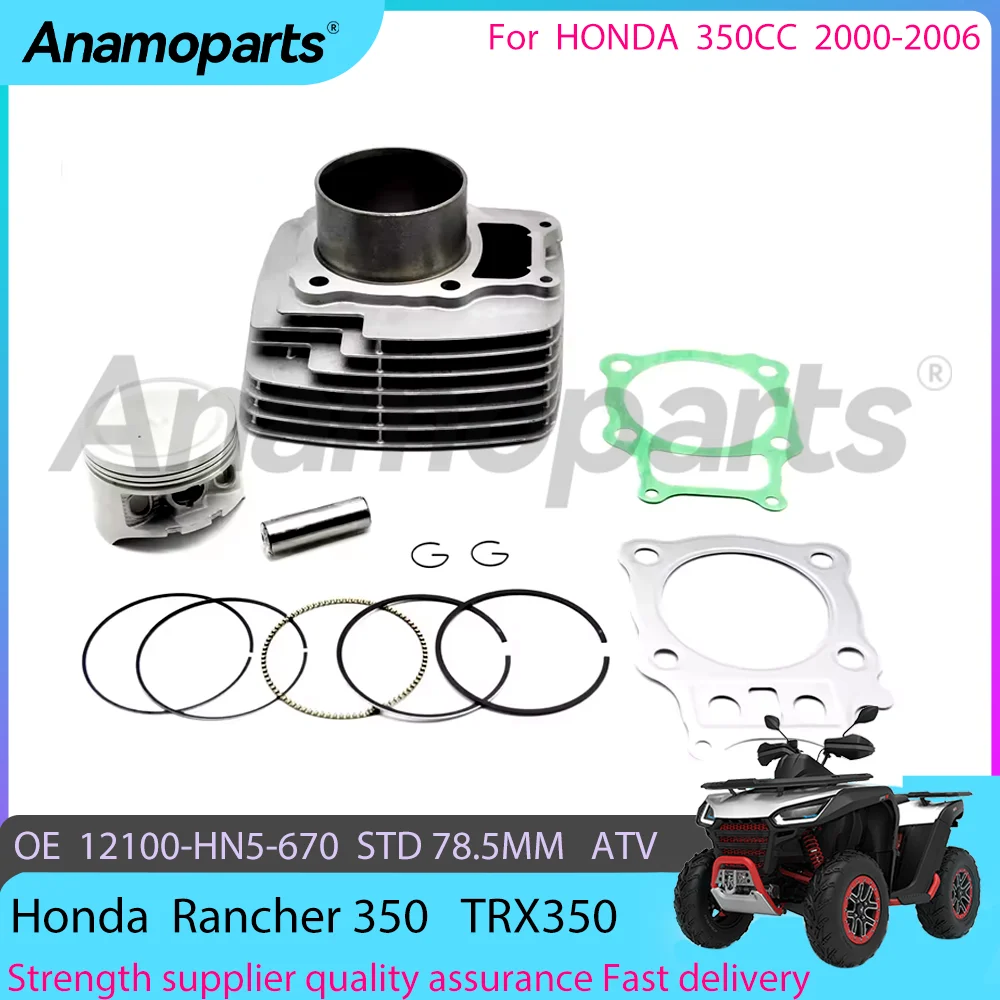 STD 78.5MM Motor Engine cylinder piston gasket Rebuild Overhaul Kit for 2000-2006 Honda Rancher TRX350 TRX 350 ATV 12100-HN5-670