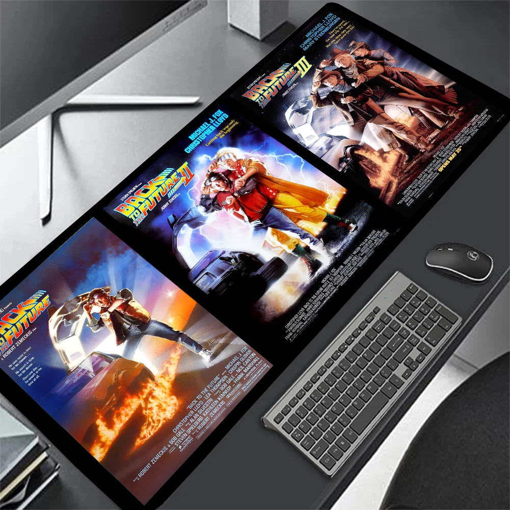 Movies Back To The Future Mousepad Mouse Mat Desk Mat With Pad Gaming Accessories Prime Gaming XXL Keyboard Pad Stitch Padding M