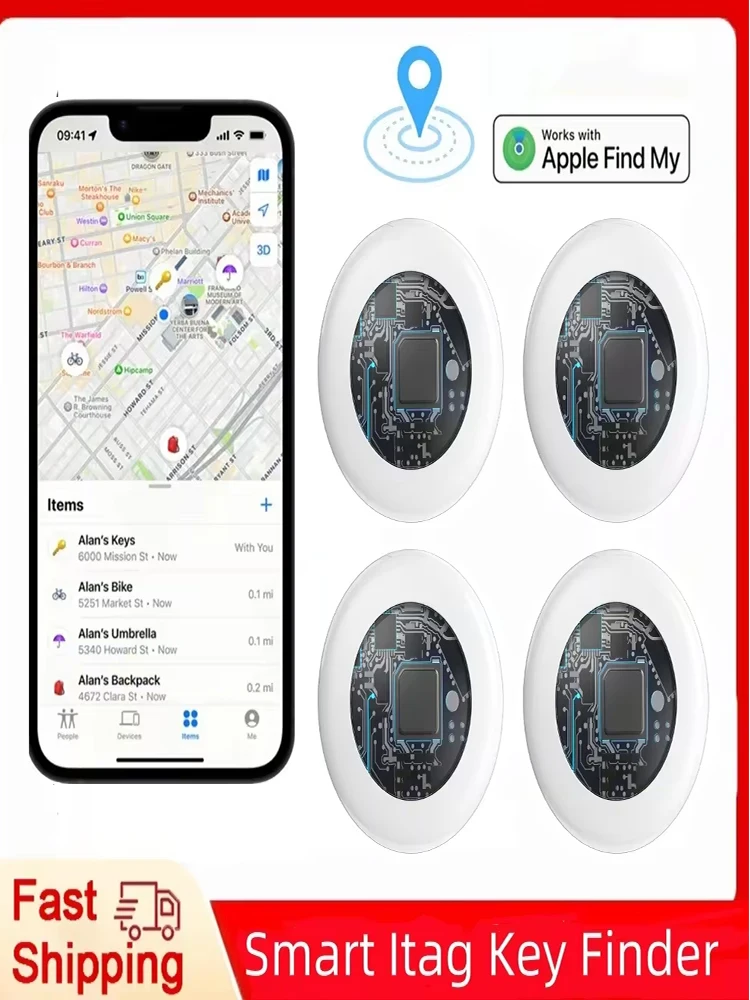 Smart Bluetooth GPS Tracker Airtag Work with Apple Find My APP ITag Anti Lost Locator Pet Finder Air Tags for IOS