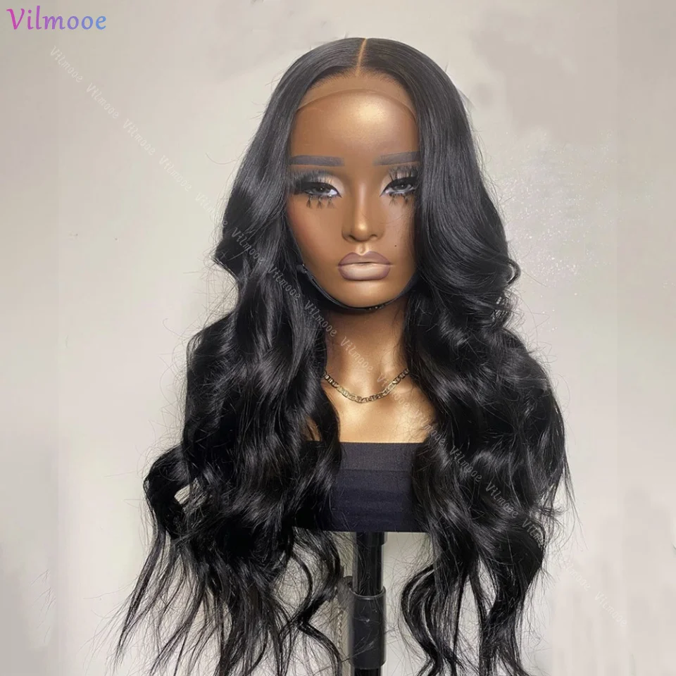 

200% Density Remy Brazilian Long Glueless 13x4 Natural Body Wave Lace Frontal Wig For Black Women Fake Scalp 5x5 PU Silk Top Wig