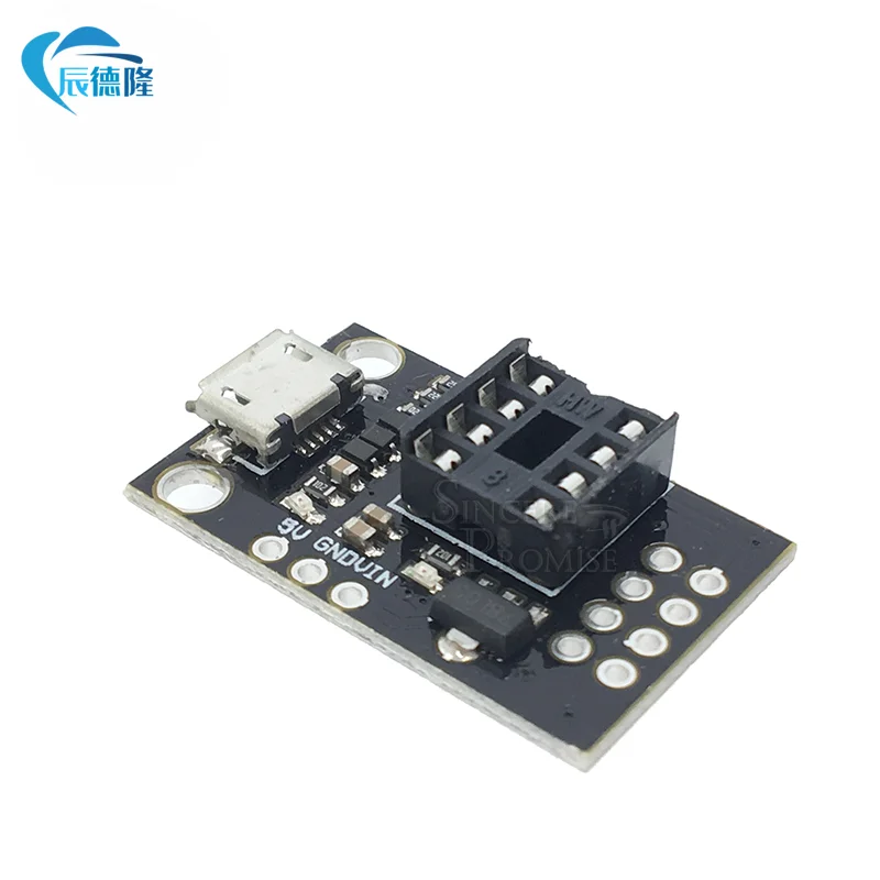 Pluggable Attiny Development Board Voor Attiny13a/Attiny25/Attiny45/Attiny85 Programmering Editor Micro Usb Power Connector