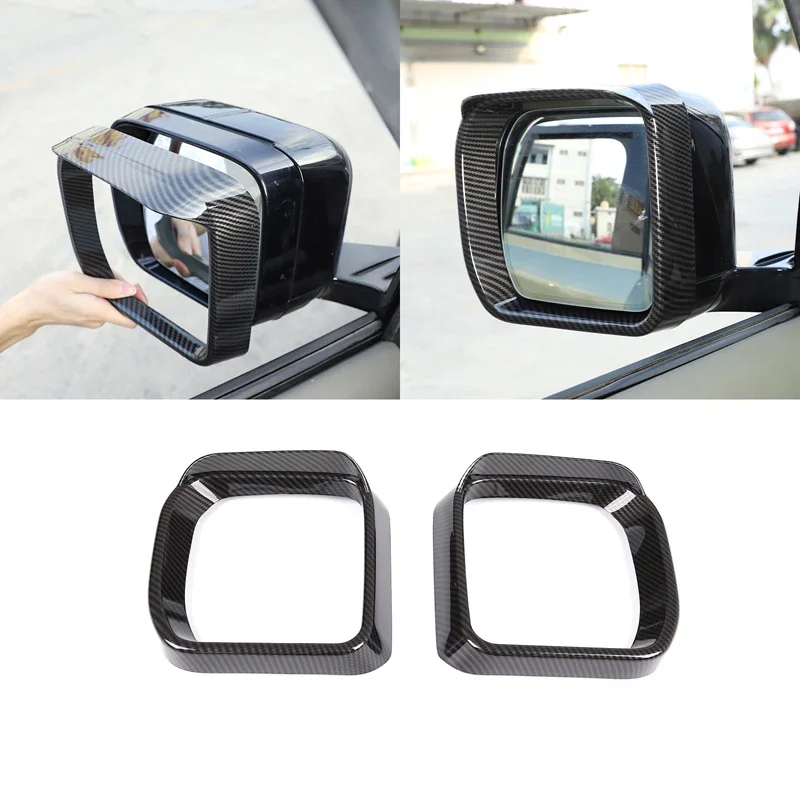 Para Land Rover Defender 2020-2023 espejo retrovisor Exterior marco de cejas de lluvia espejo de marcha atrás marco decorativo accesorios para automóviles