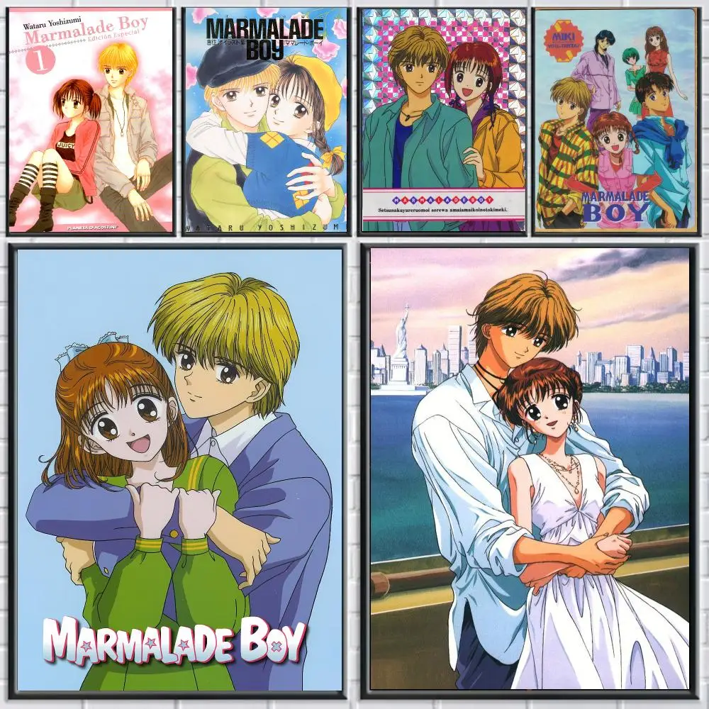 anime M-Marmalade Boy-Y Poster Peel and Stick Wall Art for Cafe Office Bar and Home Decoration