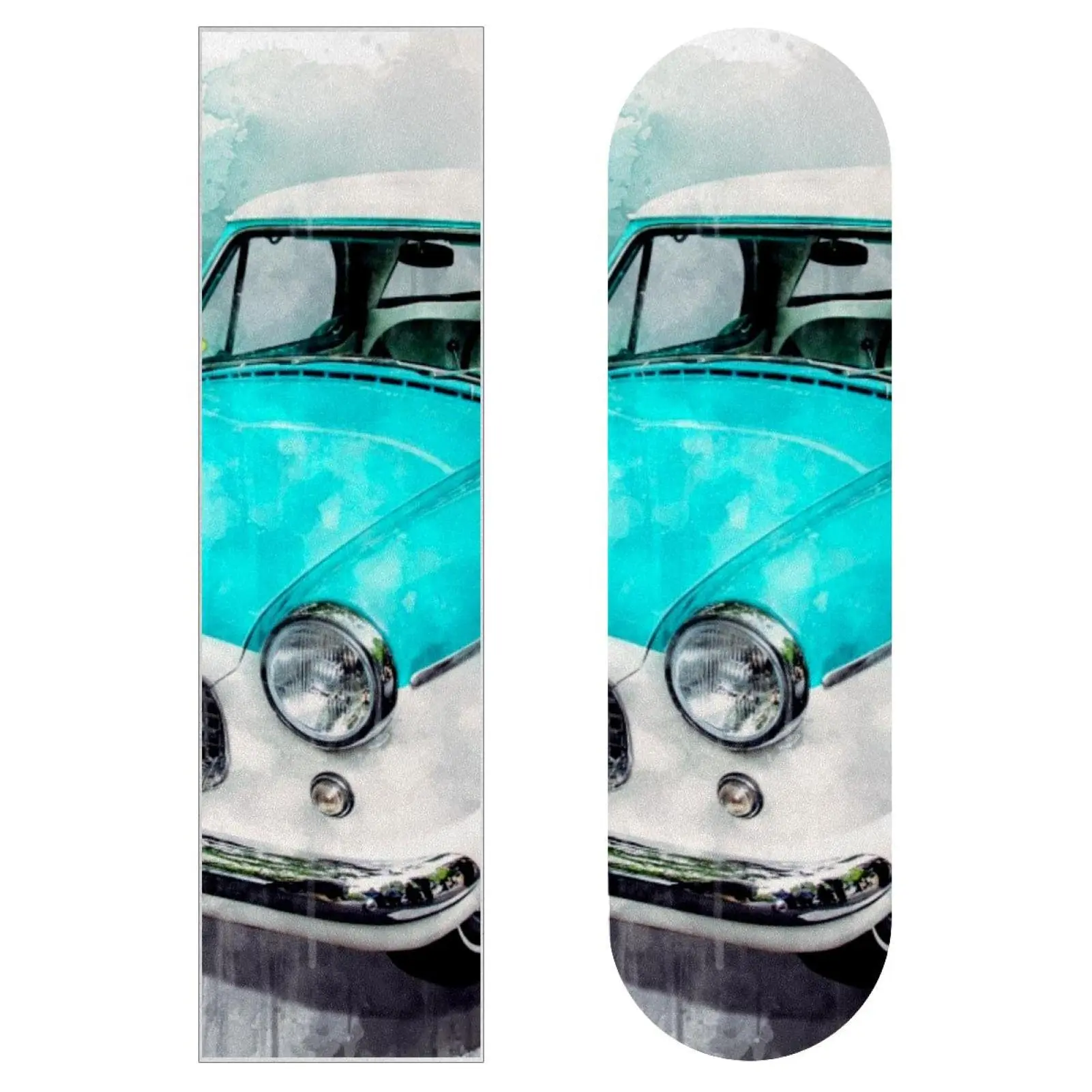 

Cartoon Car Print Skateboard Grip Tape,Longboard Griptape Bubble Free Anti-Slip 33’’ x 9’’ Tapes Sandpaper for Teens Girls Boys