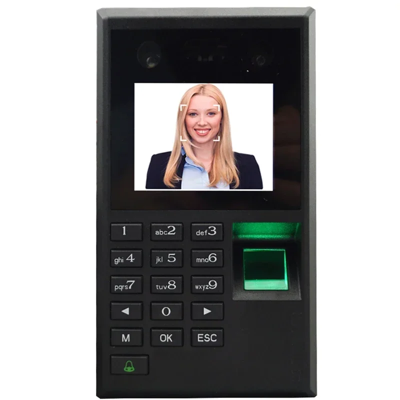 Face Recognition Time Attendance And Access Control All-in-one Machine Support Face,Fingerprint,Codes And Rfid Card