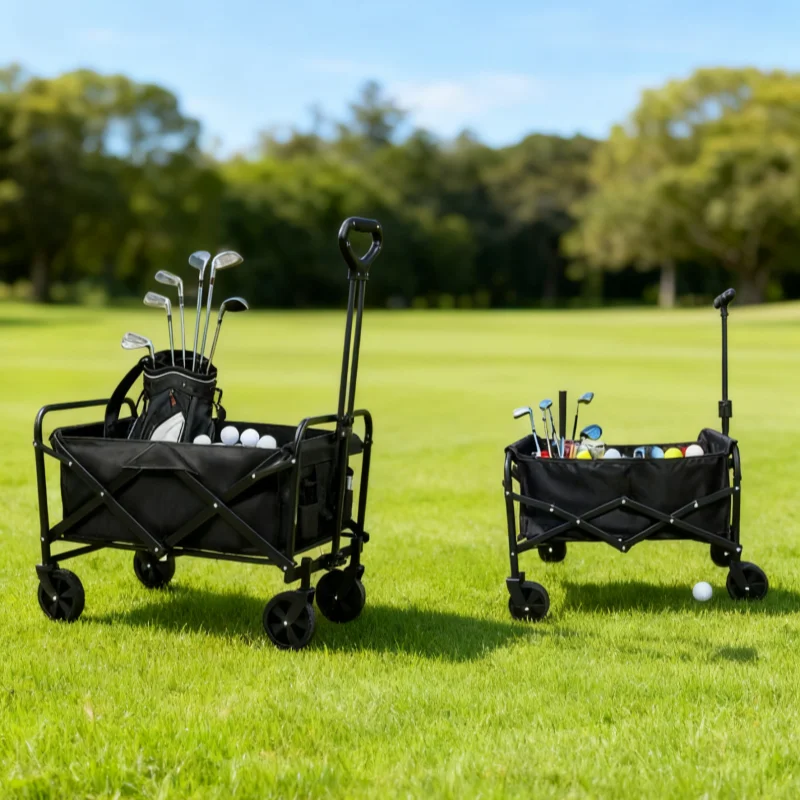 多機能ゴルフトロリー、ゴルフ場設備用折りたたみ式運搬カート、ゴルフ用品保管補助カート