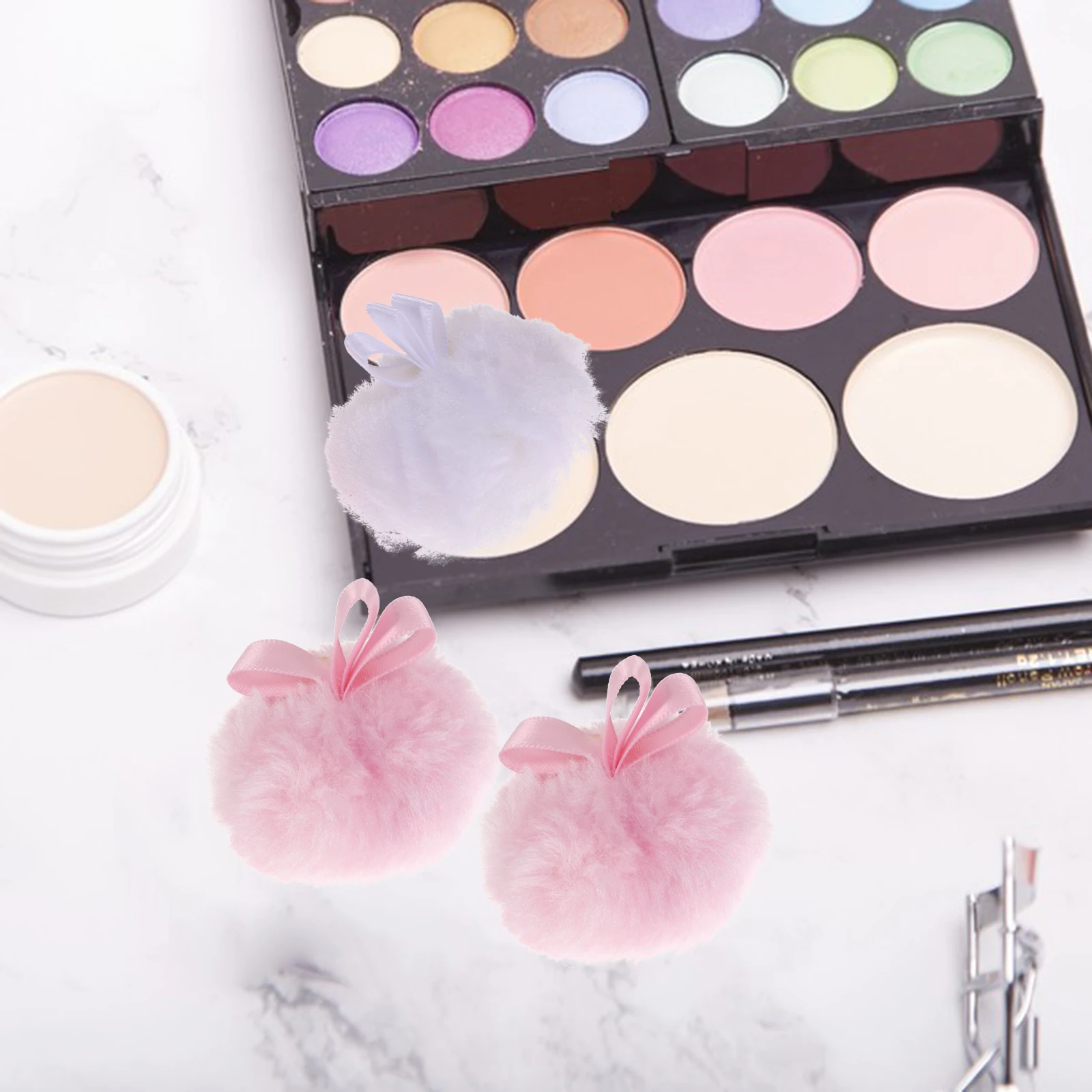 6 pçs almofadas de maquiagem de sopro de pó flexível para rosto não-formando ferramenta de sopro confortável toque sensível pele segura diariamente