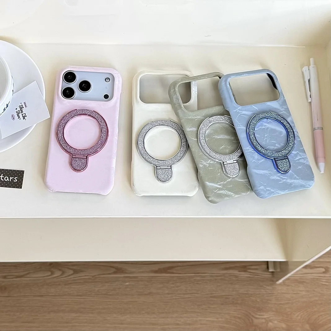 

Trendy Classical Bracket Case For iPhone 12 13 14 15 16 17 Air 17 Pro Max Plus Shell Kickstand Phone Cover With Stand Holder