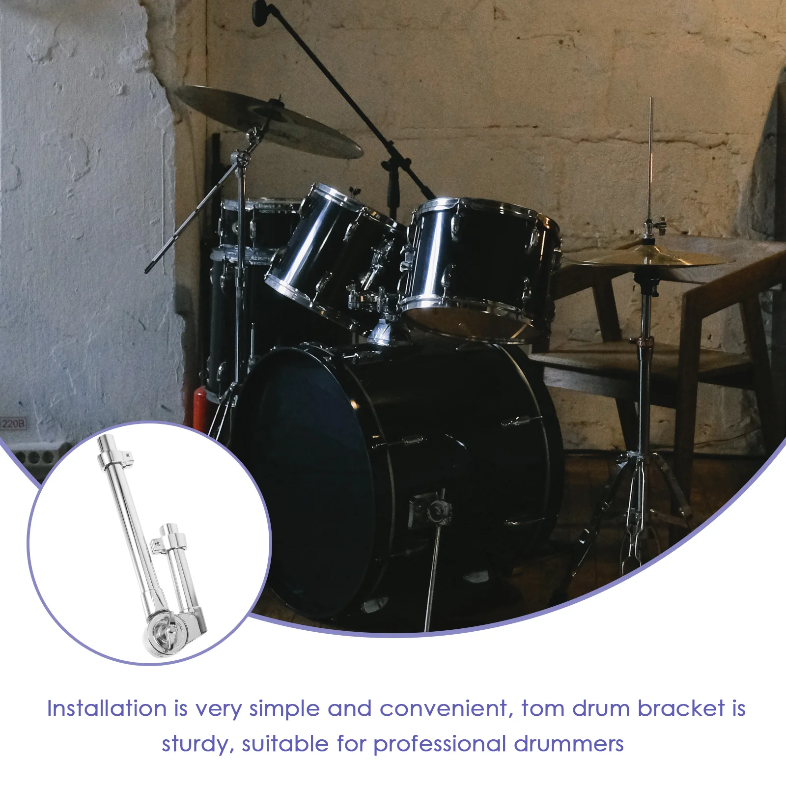 

Water Pipe Drum Bracket Brackets Kick Tom Mounts Percussion Single Holder Arms for Drums Hardware Pad Stand Accessories