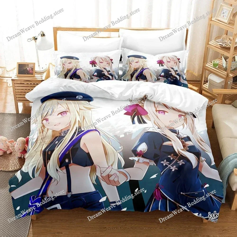 VTuber Ninomae 3D Printed Kawaii Duvet Cover Set for Boys Bedroom Single Double Queen King Size 2025 Bedding Set