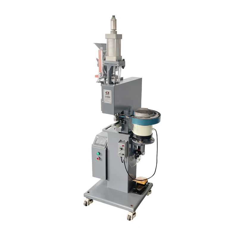 Pneumatic Automatic Plastic Hook Insulated Shoes / Dustproof Shoes Riveting Machine Shoemaking Machines