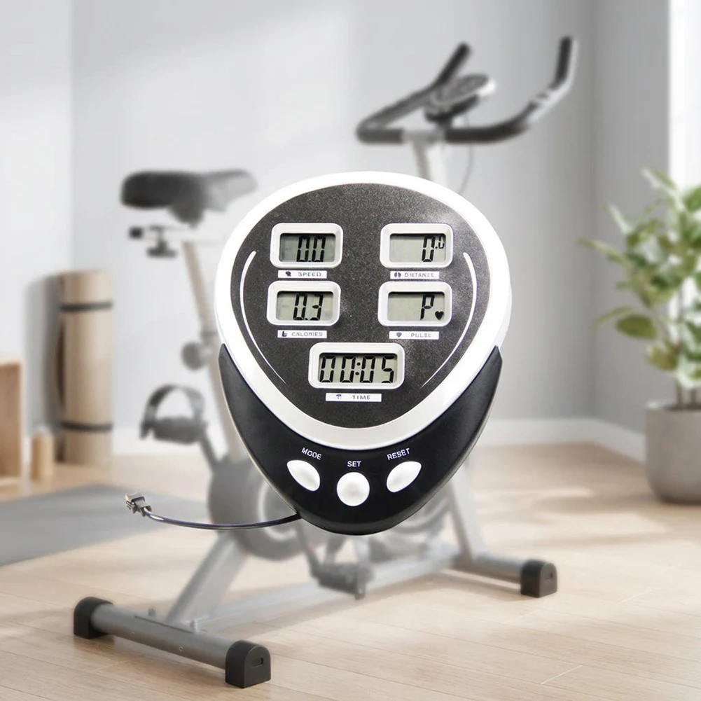 Elliptical Trainer Monitor with Speed Time Calories Mileage Total Mileage and Heart Rate Functions for Compatible Equipment