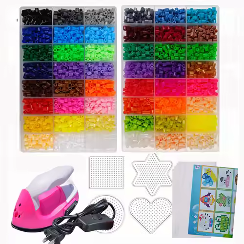 Hama Beads Box Embalagem Thermal mosaic Ferro Educação Beads, Ironing beads Fuse Beads Brinquedo DIY, 24 48 72 Cores 2.6MM 5MM - Image 6