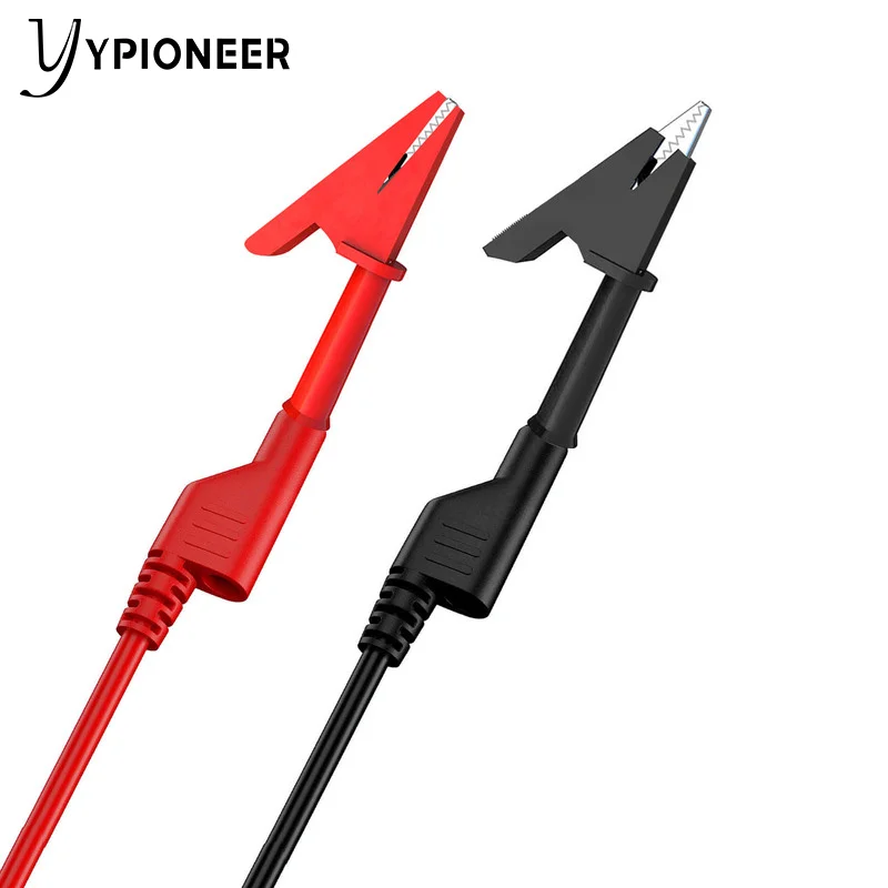 YPioneer P1036 4mm Stackable Banana to Banana Plug Test Leads with 10PCS Full Insulated Copper Alligator Crocodile Clips