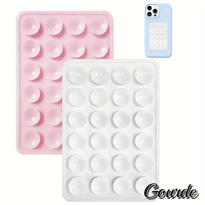 

Gourde Silicone Suction Phone Holder Pad For Mobile Phone Fixture Suction Cup Backed Adhesive Anti-Slip Glue Mount Back Stickers