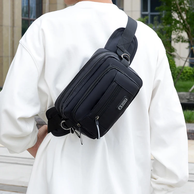 Herren-Hüfttasche, multifunktionales Werkzeugset, verschleißfeste Handytasche, Lauftasche, Freizeit-Outdoor-Sport-Hüfttasche, groß C – Detail 5