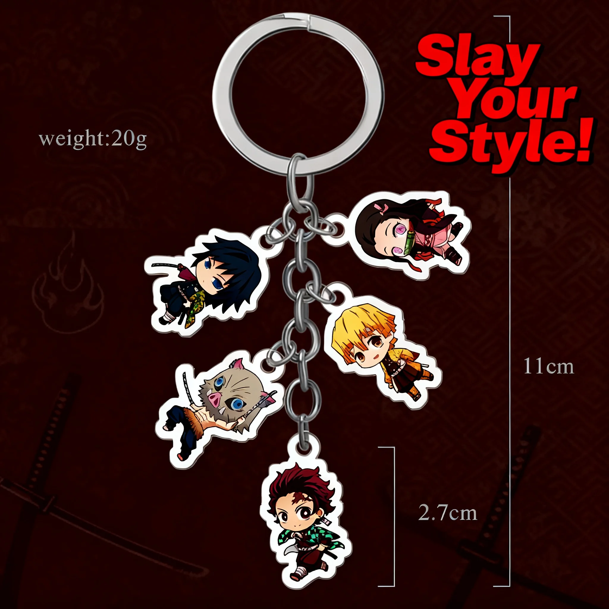 

Anime Demon Slayer Acrylic Keychain Transparent Pendant Manufacturer Direct Supply Multiple Styles Customizable Bulk Order